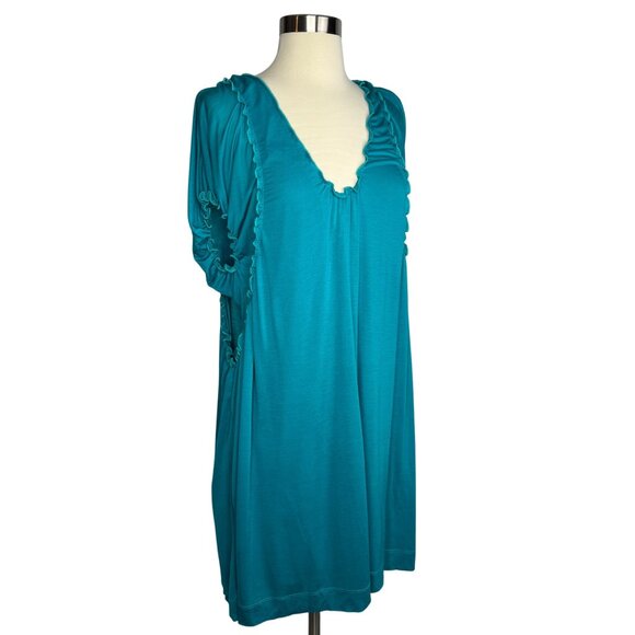 Vintage French Connection Double Layered V-Neck Stretchy Shift Dress Size 6 - Picture 5 of 11